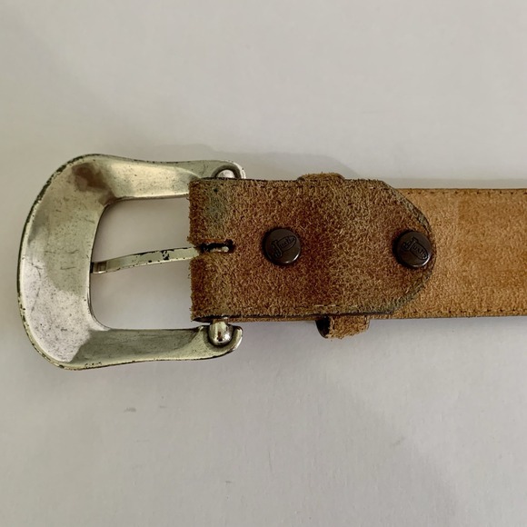 Justin Western Leather Belt Size 36 Brown Concho Star Inlay Cowboy 90's Western - Picture 12 of 16